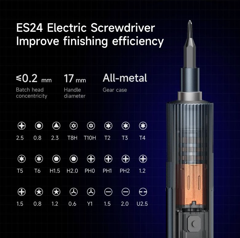 XZZ ES24 2 Gear Torque Electrical Precision Screwdriver