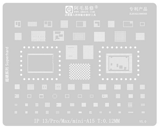 AMaoe BGA Reballing Stencil Template for iPhone 6-16ProMax